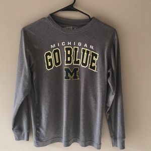 Youth L Michigan Go Blue Long Sleeve Tee